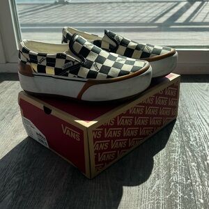 Vans Checkerboard Platform Slip-Ons